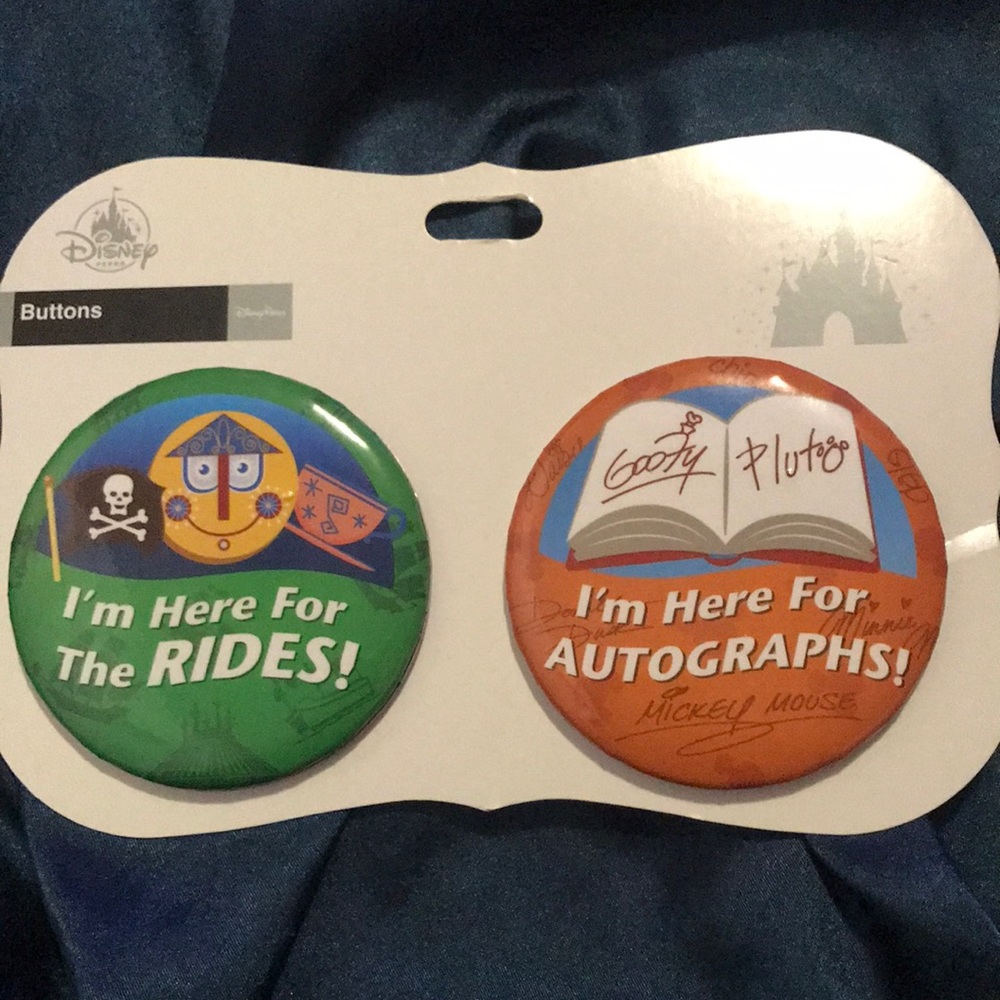 New Disney Parks Buttons Set